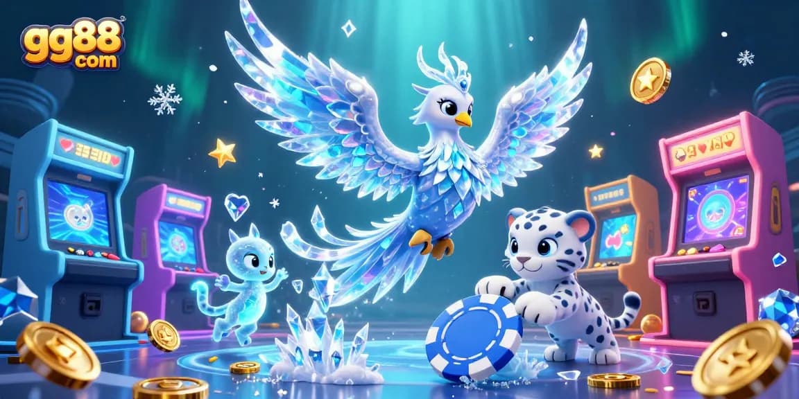 Engage with gg88 com's vibrant casino adventure through a 3D illustration with iconic characters.