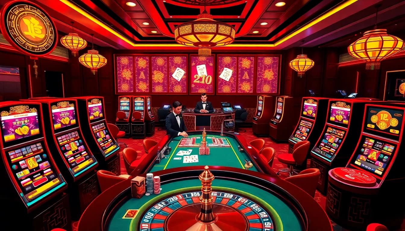 Professional dealer managing bets at a luxurious live casino table symbolizing Nhà cái uy tín hàng đầu châu Á trusted gaming environment