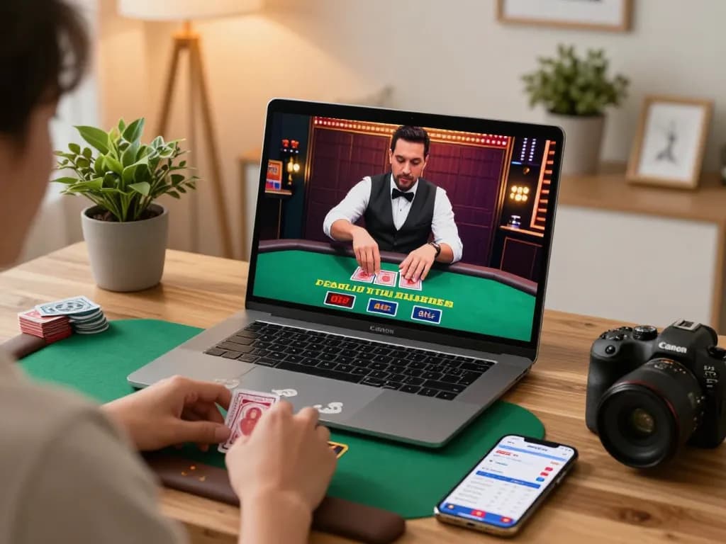 Experience the excitement of jilipinas online with live dealer blackjack gameplay in a cozy setting.