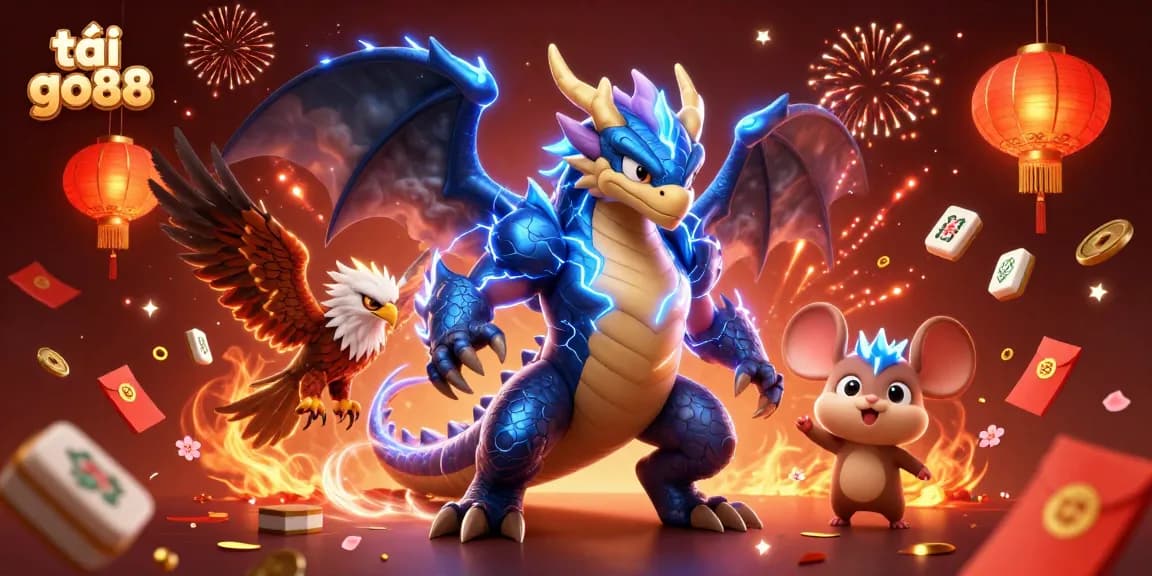 Engage in thrilling gameplay with tải go88, featuring a vibrant 3D scene of characters and casino elements.