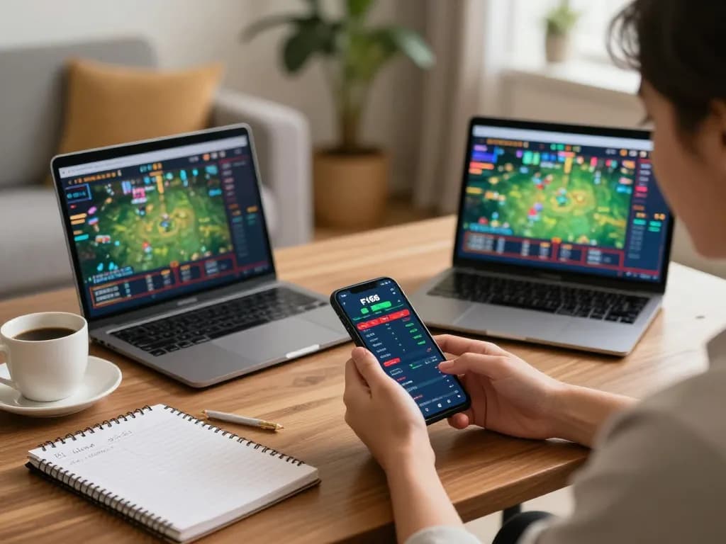 F168 mobile gaming app displayed in a cozy home setup while strategizing bets