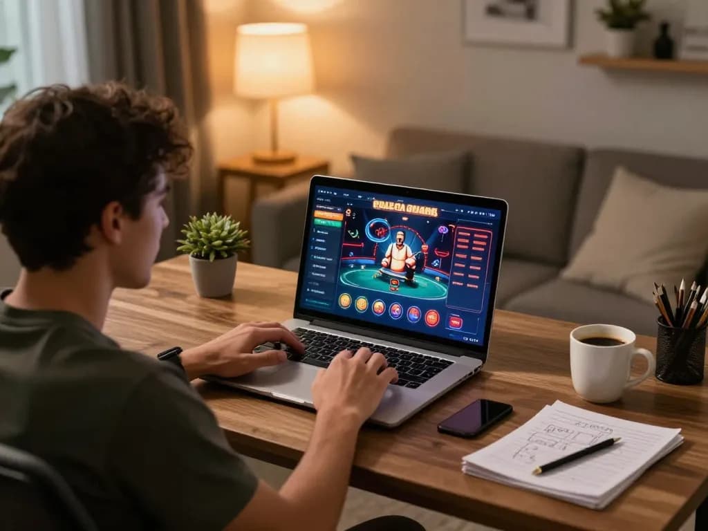 Cloud-Afrika online casino gaming setup showing excitement and strategy in the comfort of home.