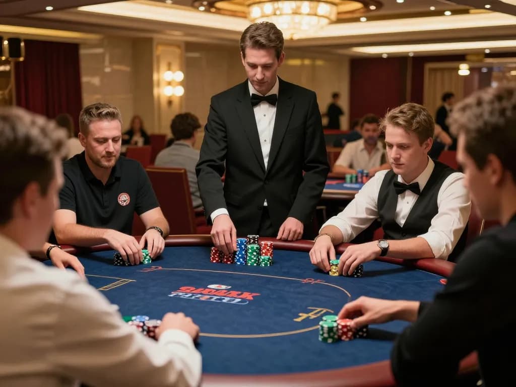 Players enjoying a thrilling poker game at RR88 casino table, showcasing competitive spirit and strategy