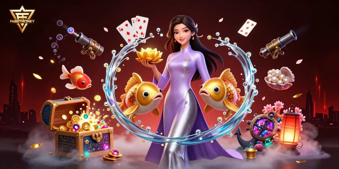 Experience the excitement of FABETMONEY with captivating gameplay and dazzling rewards in this vivid illustration.