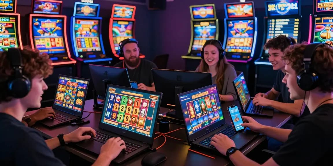 Engaging online slot gaming experience featuring เว็บสล็อต แตกง่าย 2021 ฝากถอน ไม่มี ขั้นต่ำ with players celebrating wins.