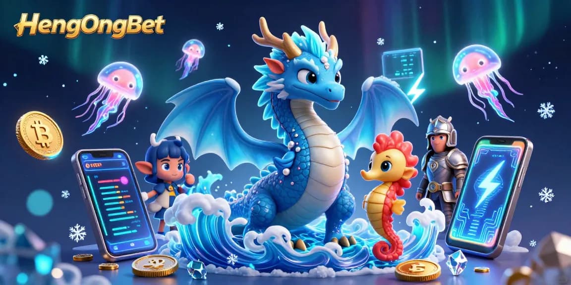 Join the action at HengOngBet with a vibrant 3D casino illustration featuring mystical sea creatures.