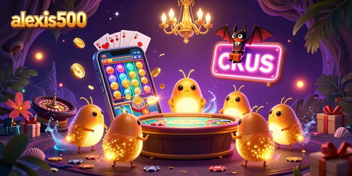 Experience thrilling gameplay at alexis500 in a vibrant, illuminated cave casino.