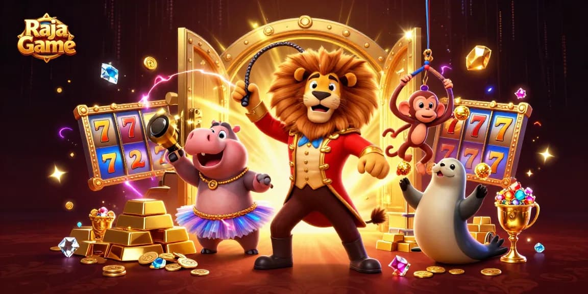 Experience the excitement of Raja Game with thrilling casino games and rewards on display.
