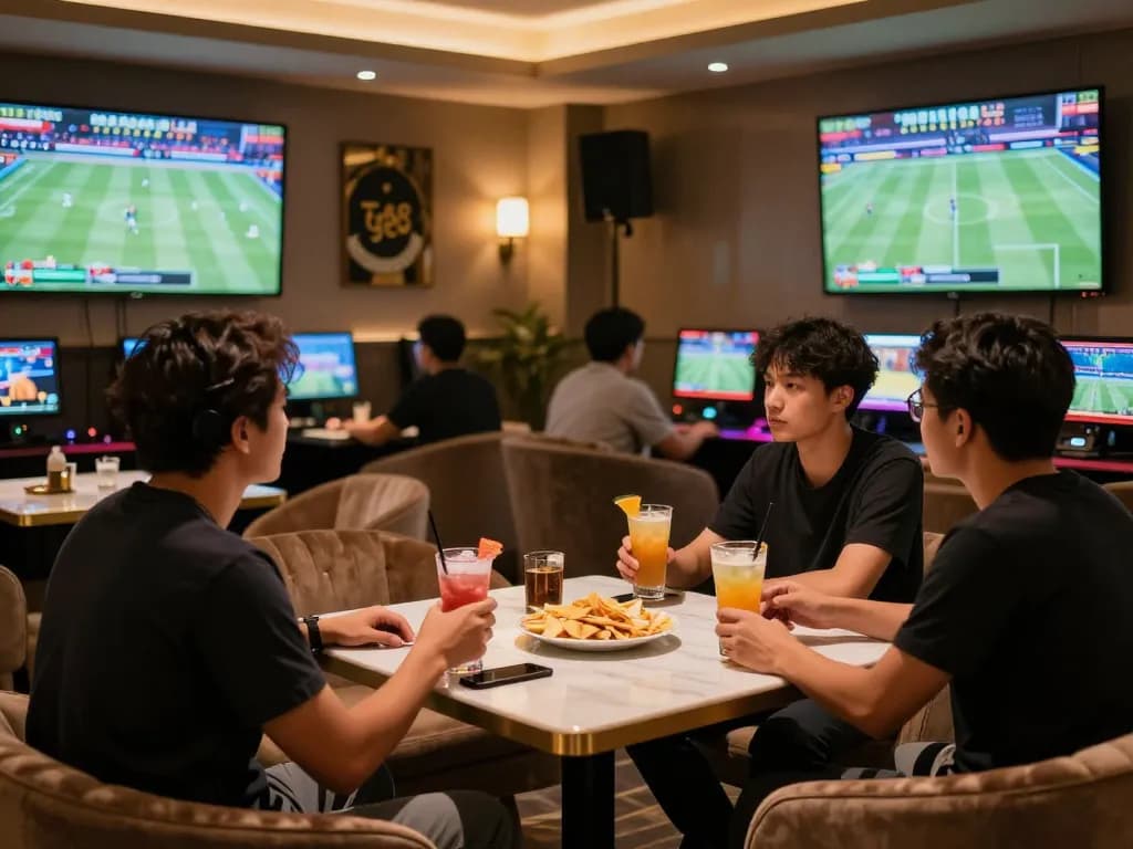 Experience the thrill of tg88 sports betting in a lively environment with patrons enjoying live events.