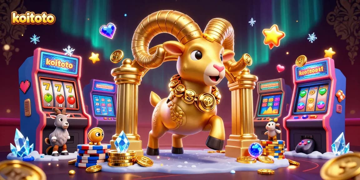 Koitoto menghadirkan slot gacor dengan karakter domba emas dan elemen perjudian yang menarik.
