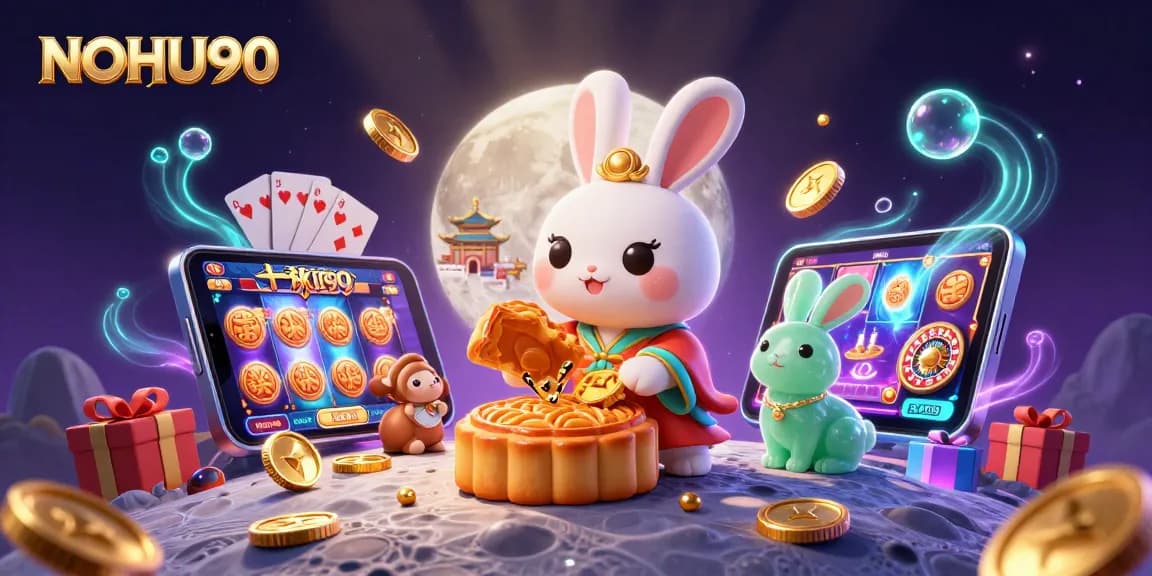 Play thrilling casino games with NOHU90 as the moon rabbit reveals treasures within magical mooncakes.
