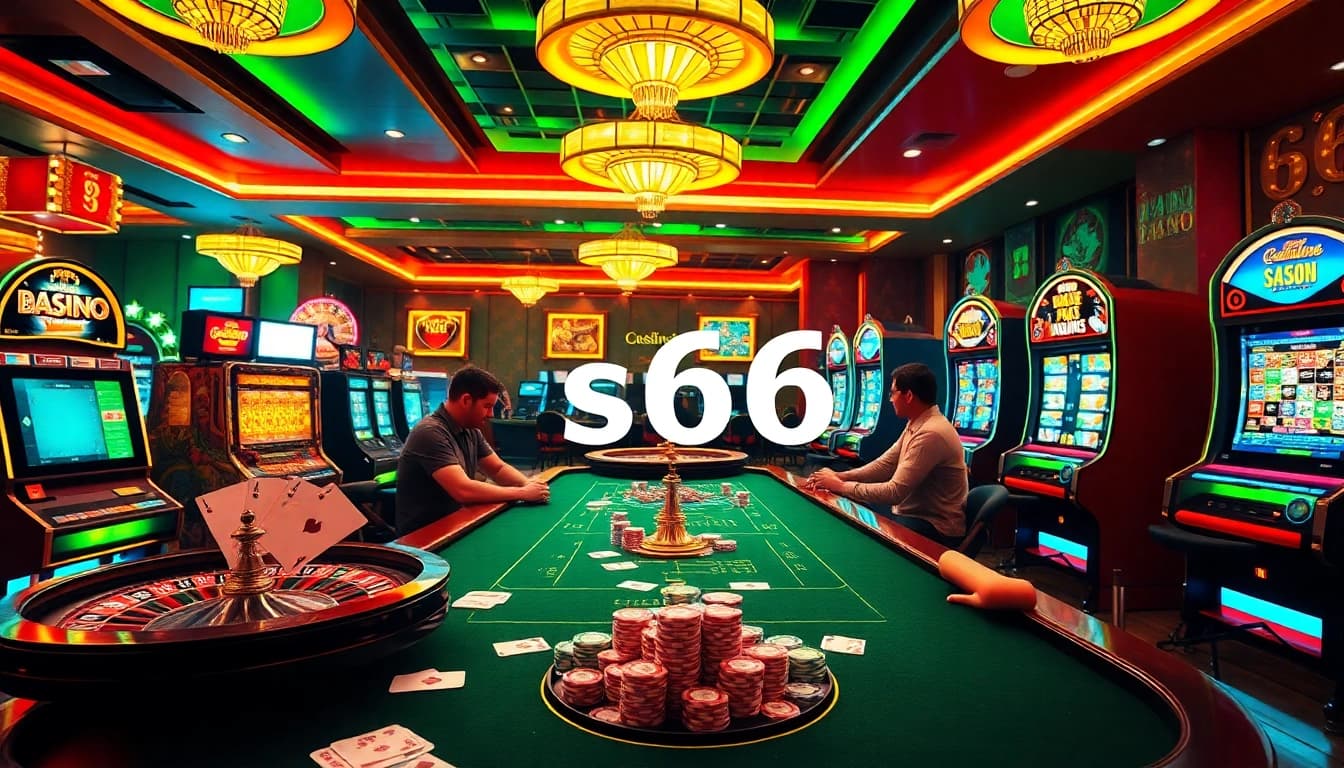 Experience the excitement of gambling at s666, featuring vibrant online casino gameplay and betting elements.