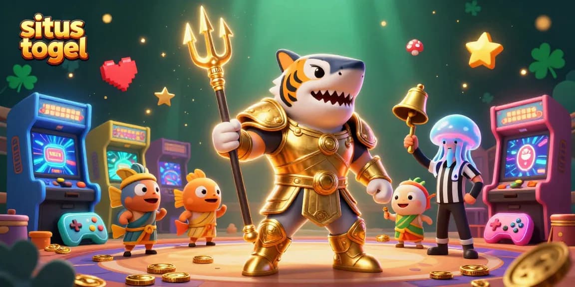Engage with situs togel players in a vibrant 3D underwater colosseum, showcasing thrilling gambling action.