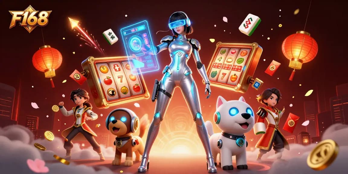 Experience thrilling F168 casino action with a vibrant scene of dynamic gaming elements.