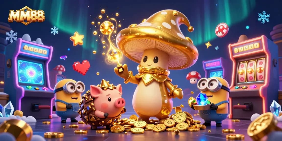 Engage in MM88's vibrant golden world of casino treasures and magical gameplay.