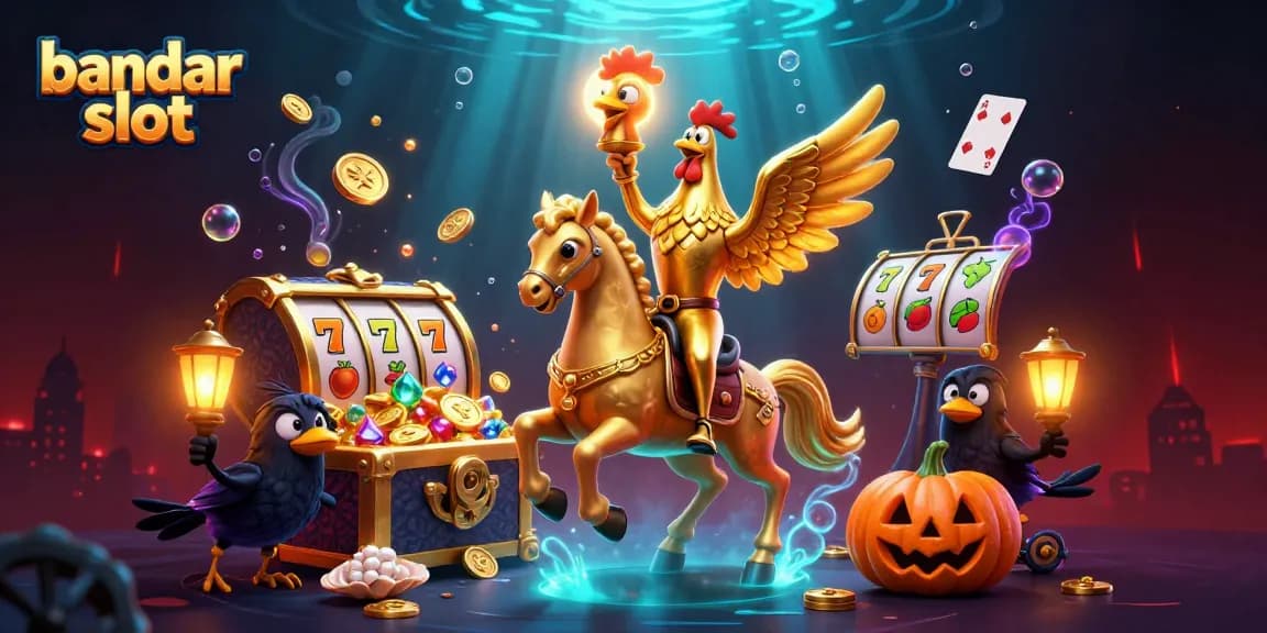 Slot gacor di bandar slot dengan banyak permainan menarik dan karakter penuh warna.