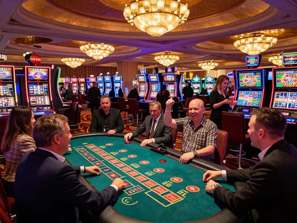 Experience the excitement of gambling with Luckyindex on the vibrant casino floor.