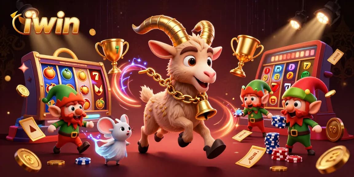 iwin transforms gambling with a festive but spooky illustration of a holiday-horror casino scene