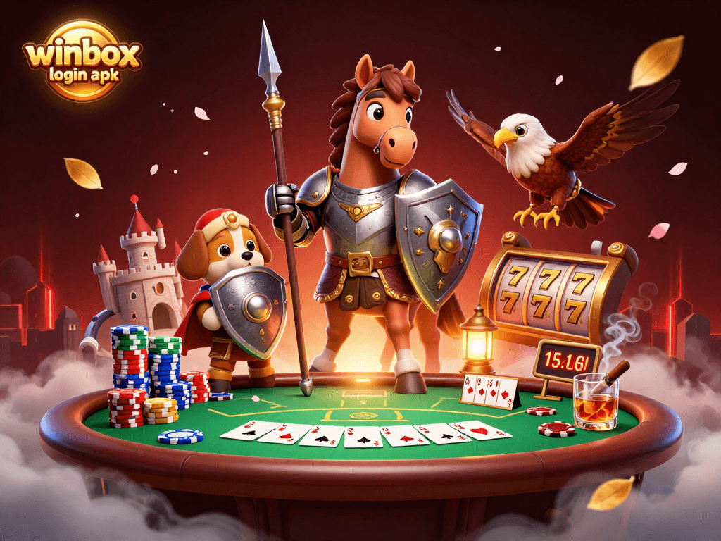 Experience the excitement of winbox login apk with vibrant gaming elements and immersive characters.