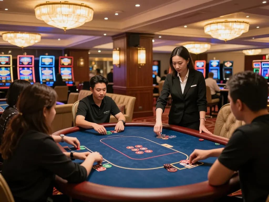Hello88 brings thrilling poker gameplay to life in a luxurious casino setting.