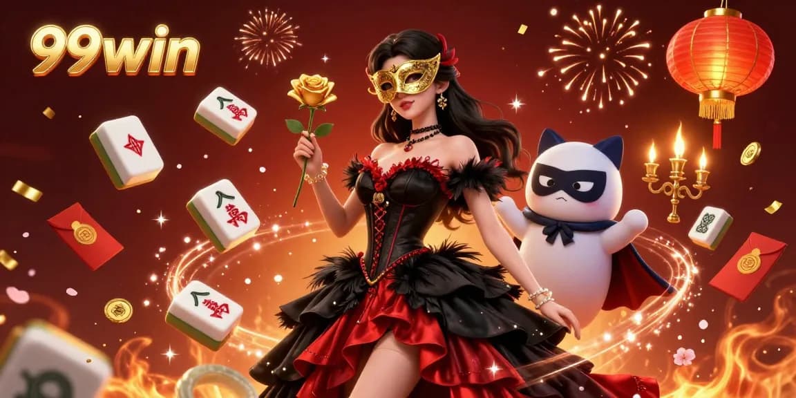 Experience the excitement of 99win's online gaming with a stunning 3D illustration showcasing a vibrant casino atmosphere.