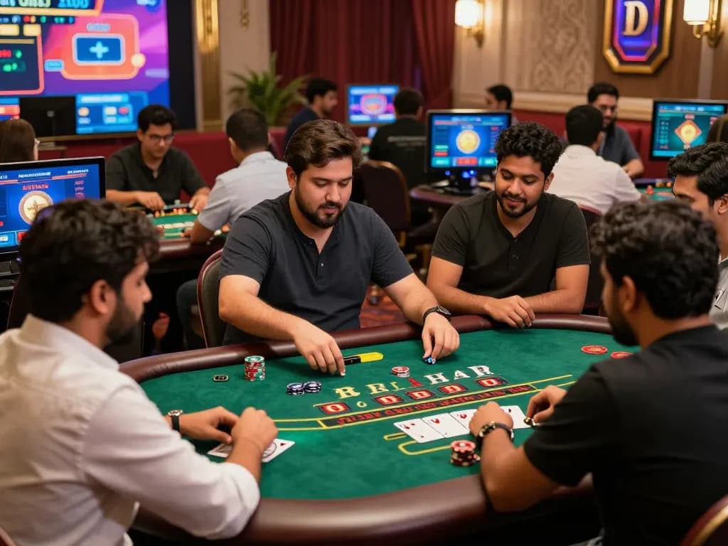 Exciting jeetbangla login gaming scene with players enjoying live casino games.