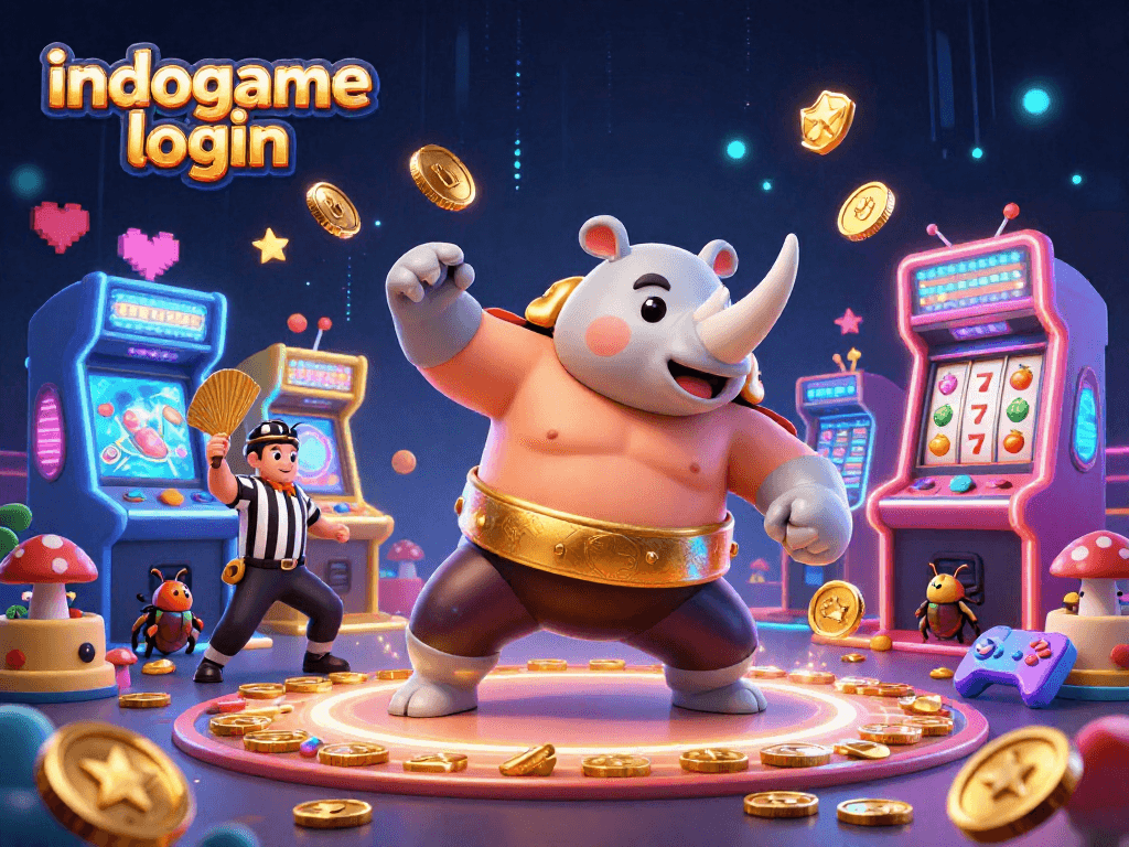 Experience excitement with indogame login as a beetle champion stomps coins in a vibrant casino.