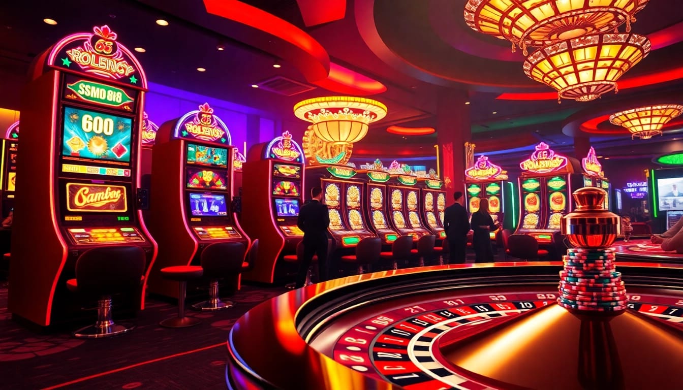 Experience the thrill of victory at slot88 with vibrant slot machines and stylish casino tables.