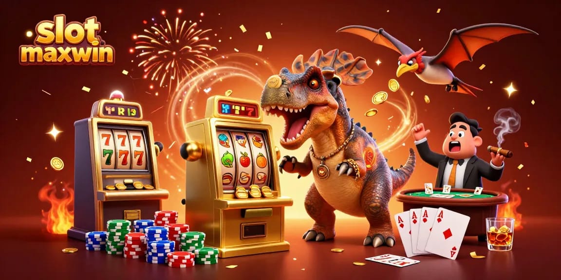 Menangkan jackpot dengan slot maxwin yang menarik, termasuk ikon kemenangan cerah dan keberuntungan yang berlimpah.