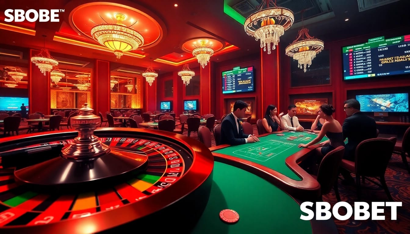SBOBET gaming experience with roulette and live betting excitement