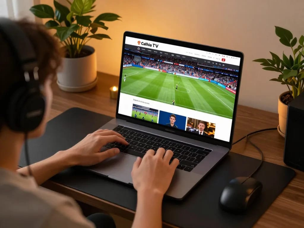 Cakhia TV user engaged in online football betting during a live match, showcasing strategic gameplay.