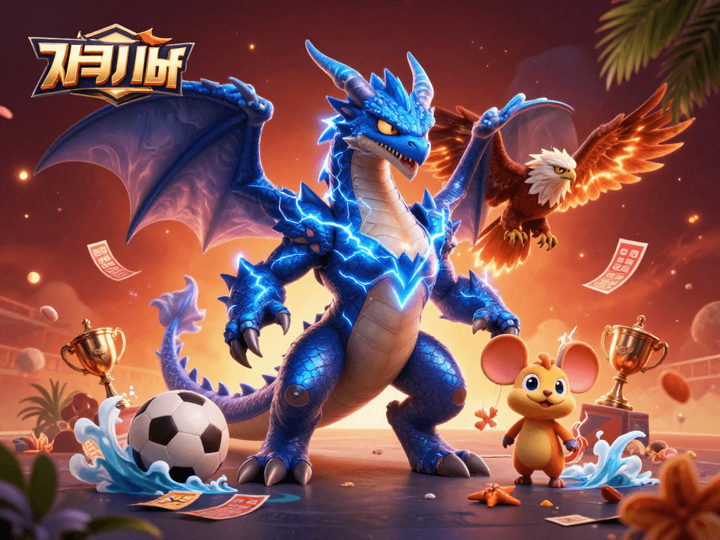 Engaging scene of แทงบอล sports betting with dynamic characters and vibrant details in a rich illustration.