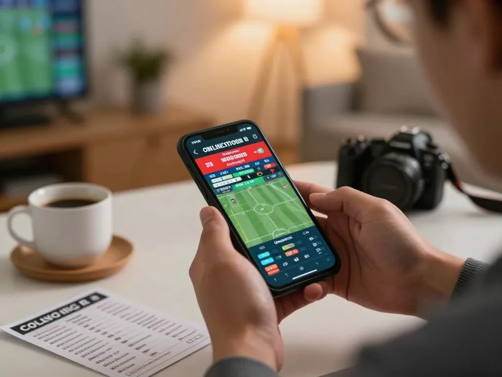 Player placing bets using the f8beta2 app on smartphone, showcasing an engaging online gambling experience.