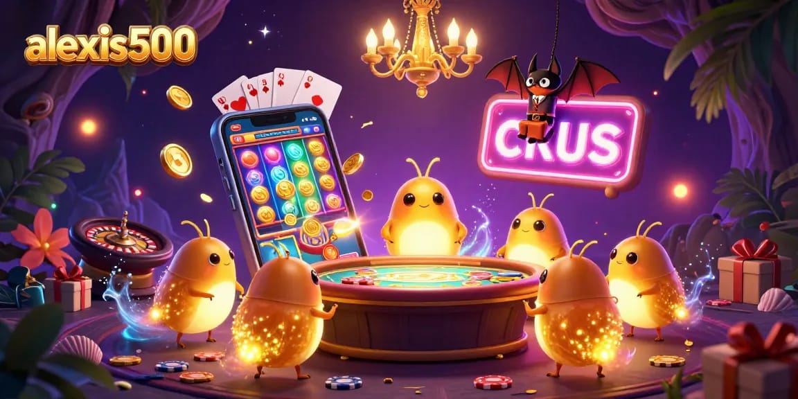 Experience thrilling gameplay at alexis500 in a vibrant, illuminated cave casino.