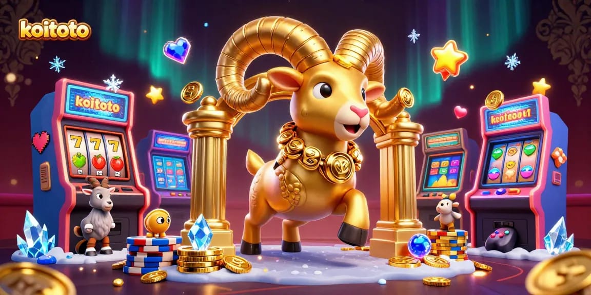 Koitoto menghadirkan slot gacor dengan karakter domba emas dan elemen perjudian yang menarik.
