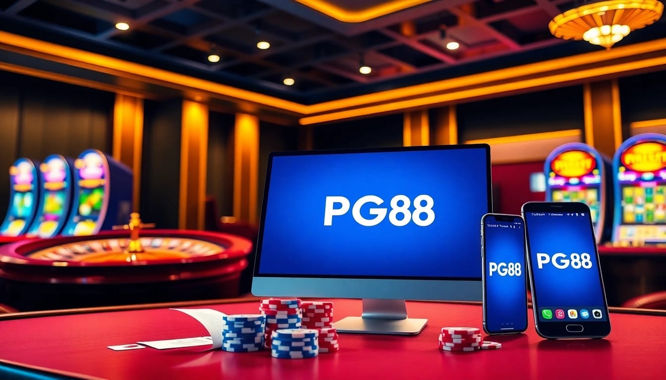 Experience thrilling gameplay at pg88 with vibrant casino elements and luxury gaming.