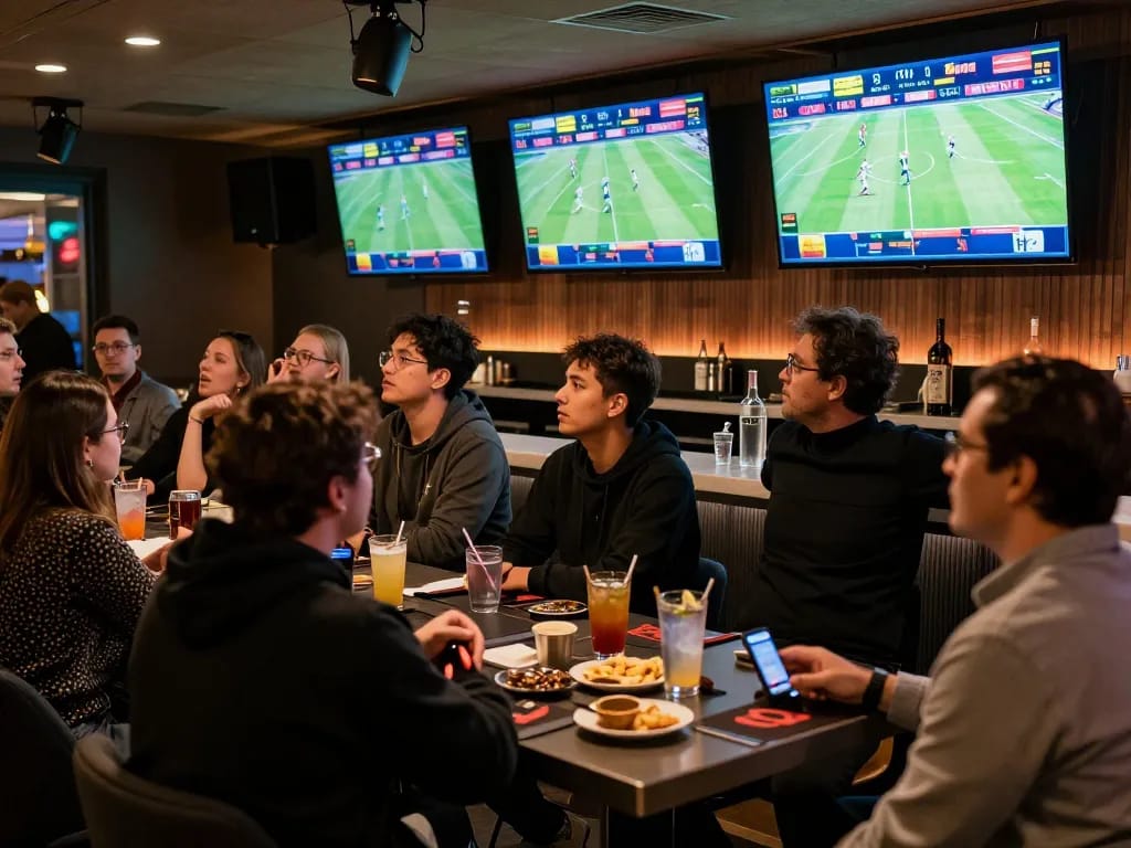 Engaged bettors analyzing live game stats for au88 sports betting excitement