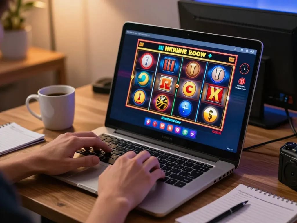 Player winning big on LGOSUPER slot games, capturing the excitement in a modern home gaming setup