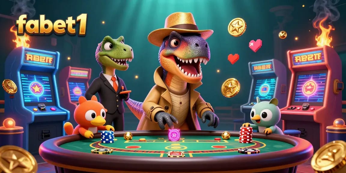 Experience thrilling gameplay with fabet1 as the velociraptor masterfully counts cards at the blackjack table.