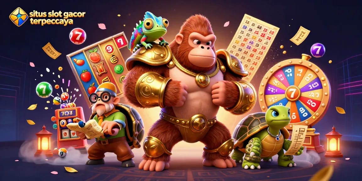 Mengguncang situs slot gacor terpercaya dengan gambar slot, jackpot, dan simbol buah yang memukau di latar belakang yang dinamis.