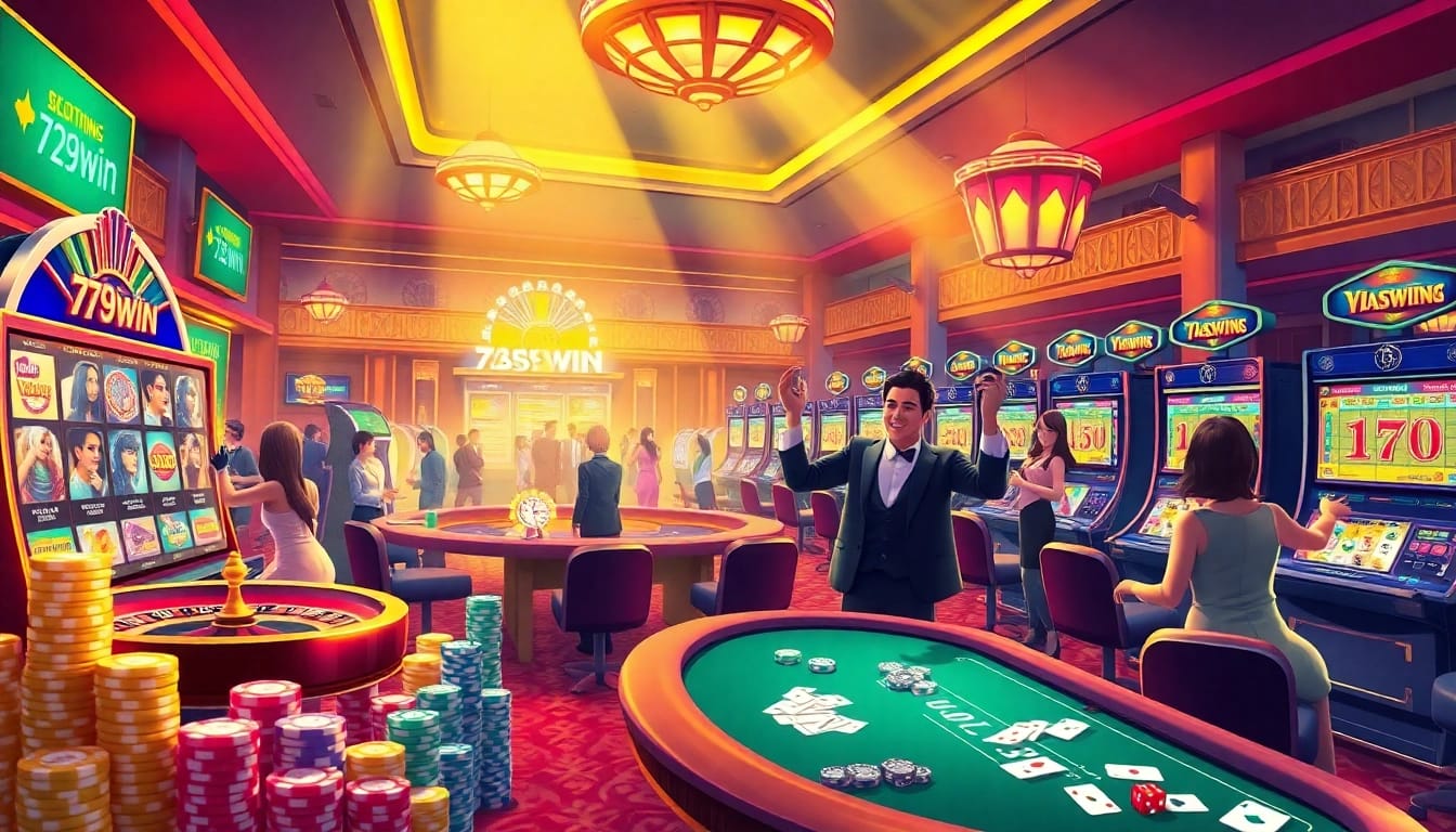 Engaging players enjoying the vibrant atmosphere of 789win's online casino.