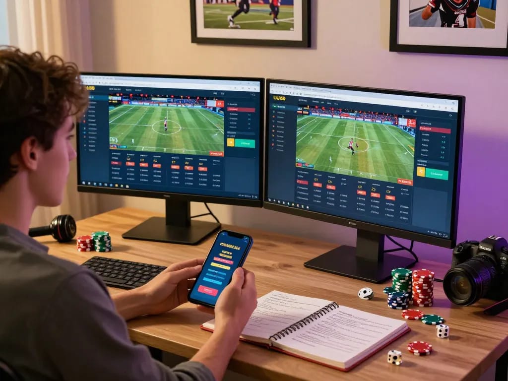 UU88 online betting experience with enthusiastic gamer at modern desk