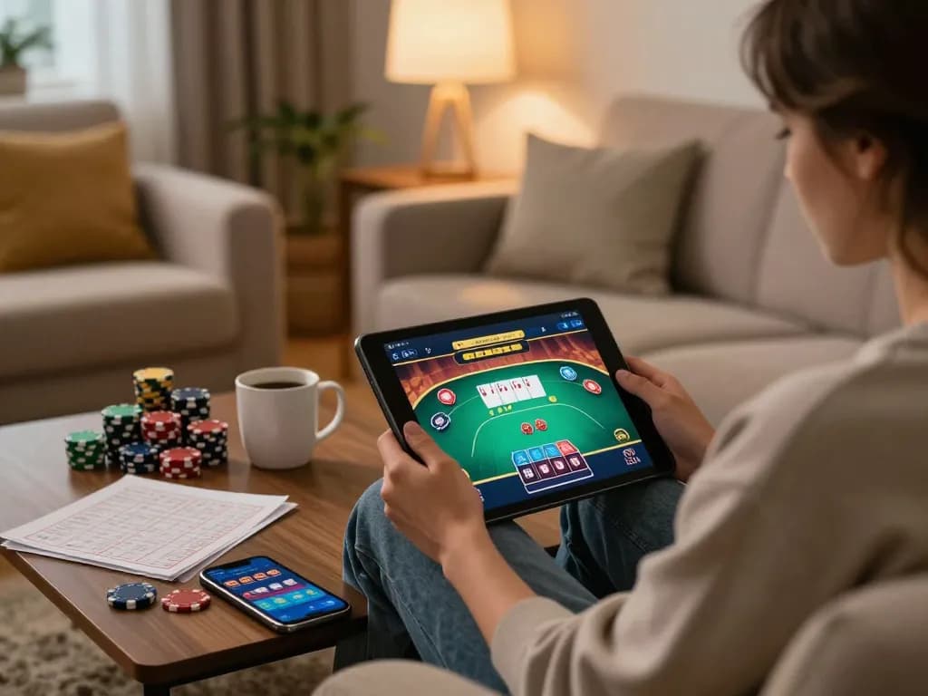 Engage in a casino bonus utan svensk licens while playing poker on a tablet at home.