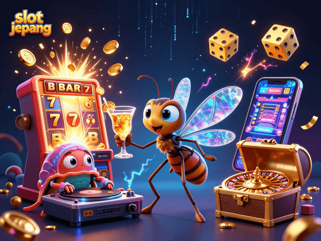 Engage in thrilling slot jepang action with vibrant casino elements and legendary mascots.