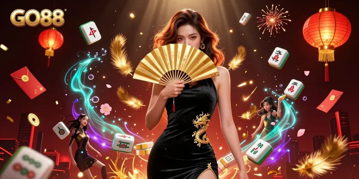 Experience winning excitement at GO88 with a stunning 3D casino illustration showcasing vibrant gaming elements.
