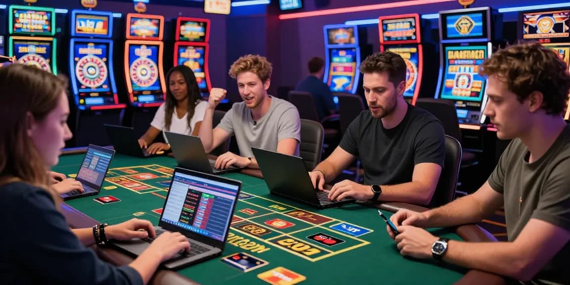 Engaging scene at https://crownwoods.org.uk showcasing players enjoying live dealer games at credit card casinos.