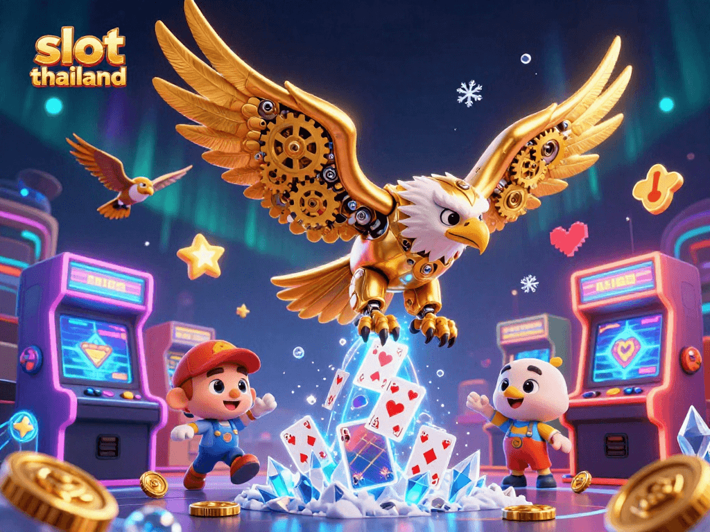 Spin the reels with slot thailand's captivating gaming experience featuring holographic elements and vibrant designs.