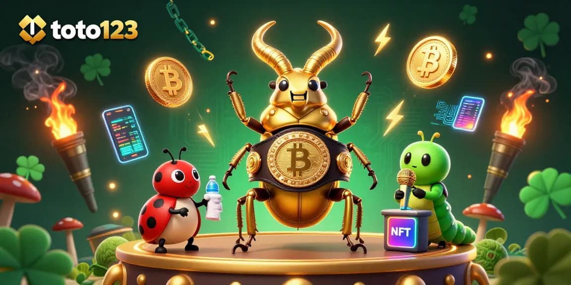 Join the thrilling action with toto123 featuring a golden stag beetle in a boxing match against a ladybug coach.
