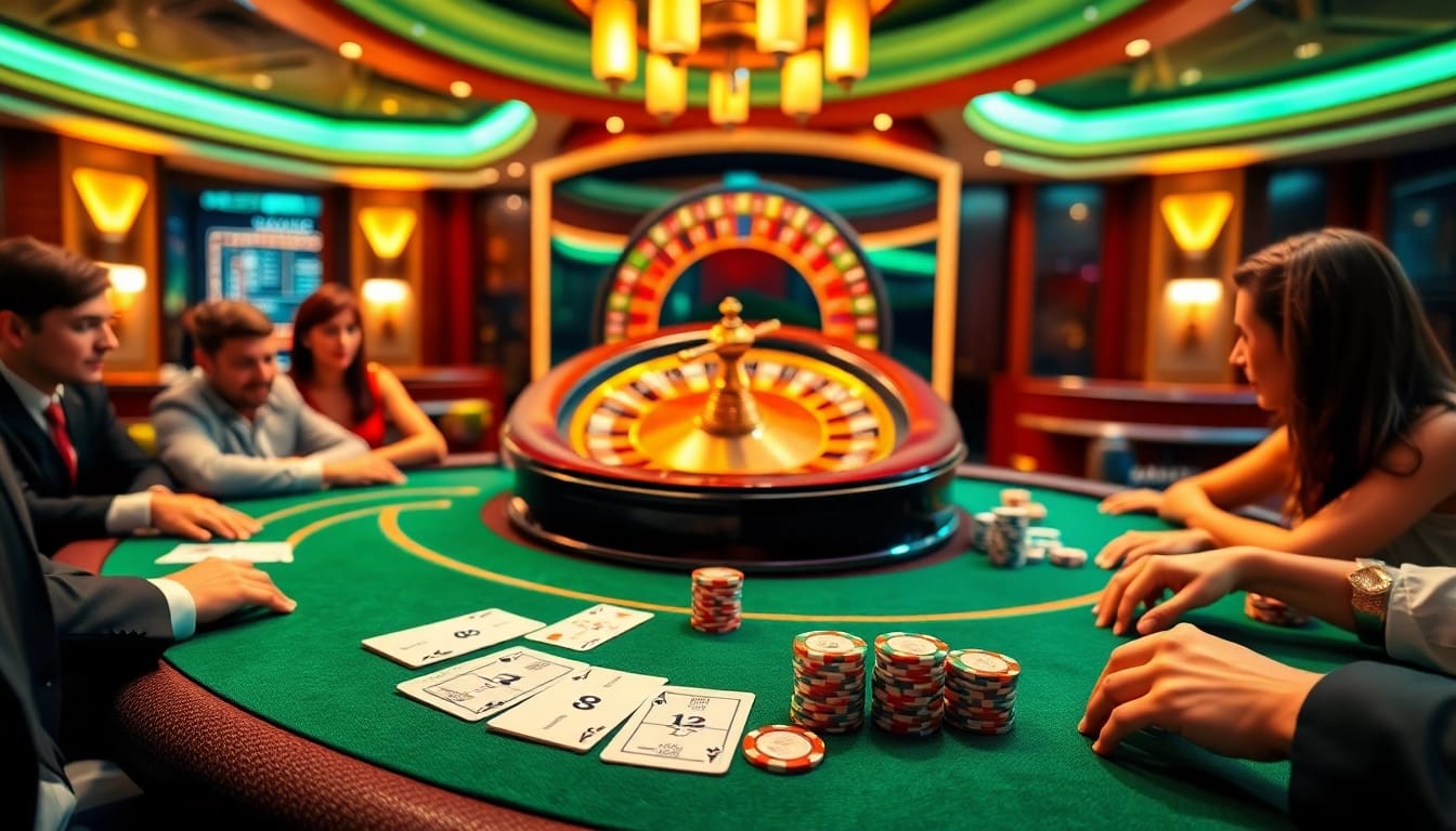Engaging AU88 online interface scene showcasing luxury casino elements and dynamic gambling action.