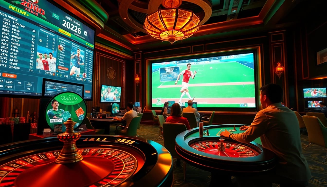 Experience the thrill of Judi Bola Piala Dunia with passionate bettors engaging in online sports betting.